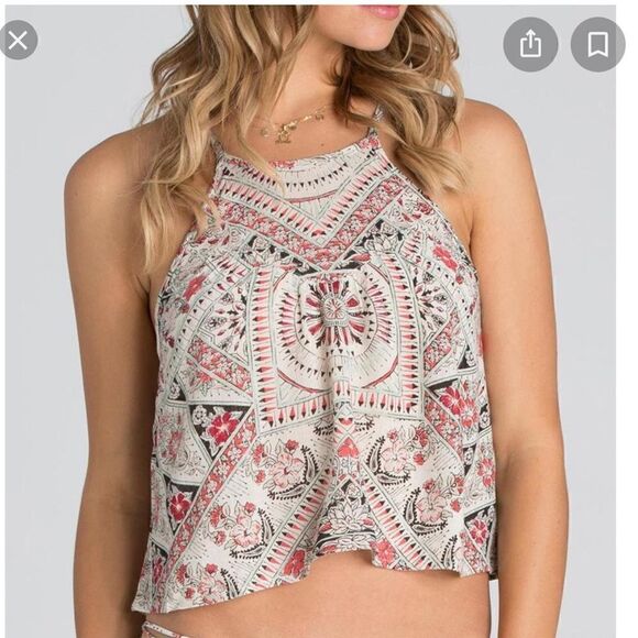 Billabong Tops - Billabong MAJESTIC SEAS Crop TANK Sz-Small
